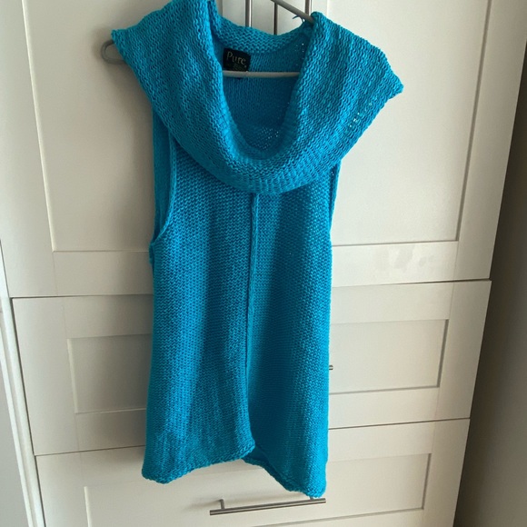 Pure Knits Sweater, Turquoise, S/M - Picture 1 of 6